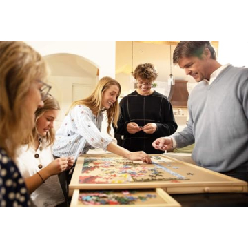 PLAYVIBE Rotating Jigsaw Puzzle Board with Storage Drawers
