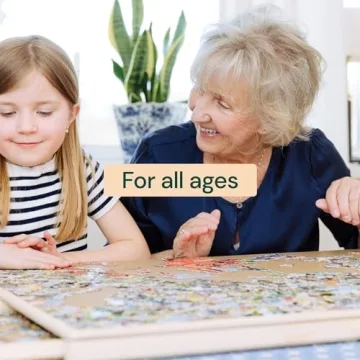 PLAYVIBE Rotating Jigsaw Puzzle Board with Storage Drawers