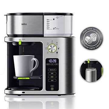 Braun MultiServe Coffee Machine 7 Programmable Brew Sizes / 3 Strengths + Iced Coffee & Hot Water fo...
