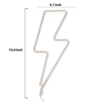 Lightning Bolt Neon Signs-Led Signs for Wall Decor USB or Battery Lightning LED light for decoration Neon Signs for Bedroom Lightning Bolt Led for Christmas Party Kids Girls Living Room,Pink