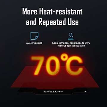 Creality Ender 3 Build Plate Ultra Flexible Removable Magnetic Build Surface Hot Bed Cover for Ender 3/Ender 3 Pro/Ender 3 V2/Ender 5/Ender 5 Pro/Ender 3 S1, 235X235MM