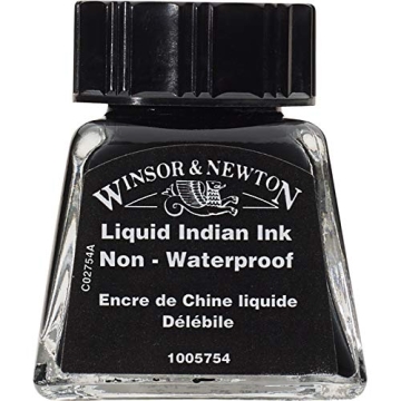 Winsor & Newton Drawing Ink 14ml Liquid Indian Ink - Non-Toxic and Versatile for All Artists
