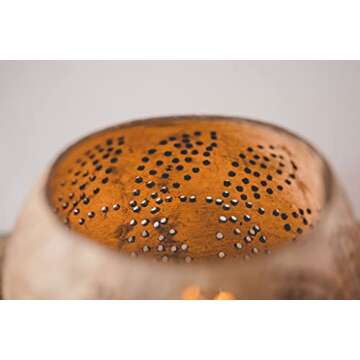 Handmade Natural Coconut Candle Holder - Eco-Friendly Décor