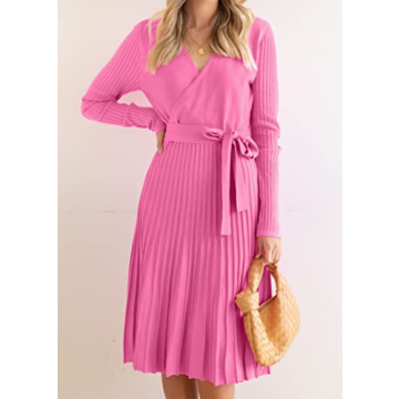 ZESICA Stylish Fall Sweater Dress for Women