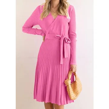 ZESICA Stylish Fall Sweater Dress for Women