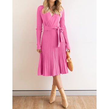 ZESICA Stylish Fall Sweater Dress for Women