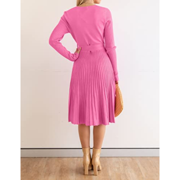 ZESICA Stylish Fall Sweater Dress for Women