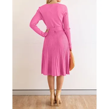 ZESICA Stylish Fall Sweater Dress for Women