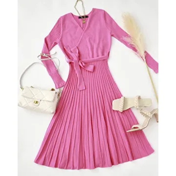 ZESICA Stylish Fall Sweater Dress for Women