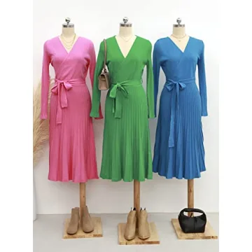 ZESICA Stylish Fall Sweater Dress for Women