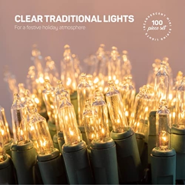 100 Warm White Christmas String Lights for Festive Décor