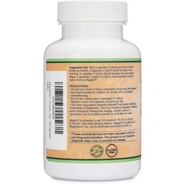 Magnesium L Threonate Capsules (Magtein) – High Absorption Supplement – Bioavailable Form for Sleep and Cognitive Function Support – 2,000 mg – 100 Capsules