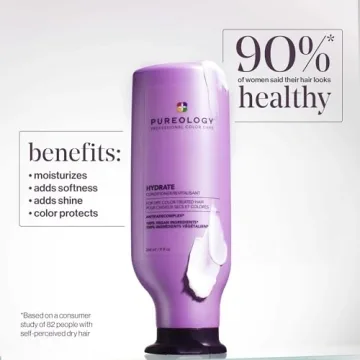 Pureology Hydrate Moisturizing Conditioner | For Medium to Thick Dry, Color Treated Hair | Sulfate-Free | Vegan