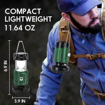 2024 Solar Camping Lantern & Fan Rechargeable Light