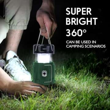 2024 Solar Camping Lantern & Fan Rechargeable Light