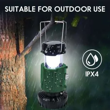 2024 Solar Camping Lantern & Fan Rechargeable Light