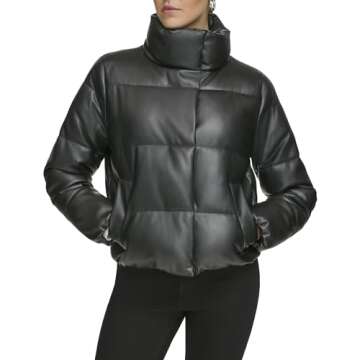 Calvin Klein Women's Outerwear Jacket,Black,XS
