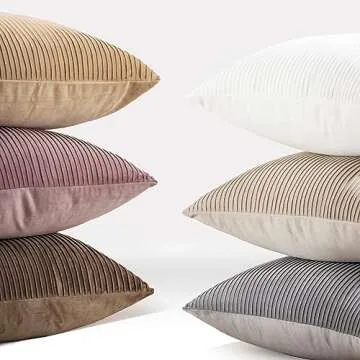 Luxurious YCOLL Velvet Khaki Pillow Covers - Set of 2