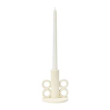 Bloomingville Resin Taper Candle Holder with Handles, Volcano Finish