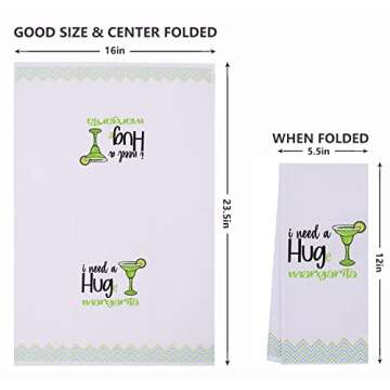 LXOMILL Margarita Funny Kitchen Towels, Margarita Taco Lovers Gifts, I Need A Huge Margarita, Cute H...