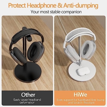 HiWe 2-in-1 Headphone Stand Wireless Charger Fast 15W