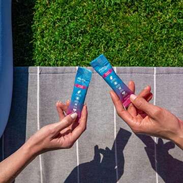 HydroMATE Electrolytes Powder Low Sugar - 30 Count Fruit Punch Instant Hydration Packets with Vitami...