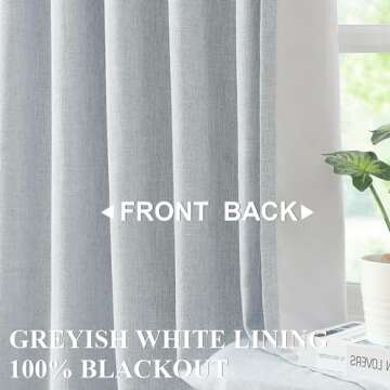 Elegant Blue Fog Blackout Curtains for Darkening Rooms