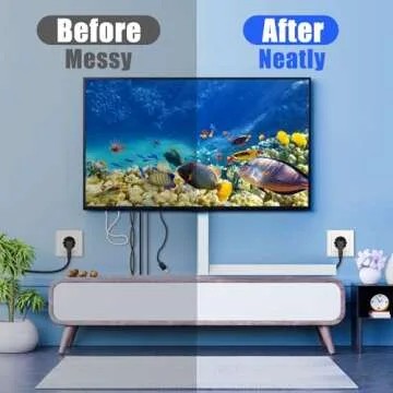 Wire Duct Kit, Open Slot Cable Duct Management Raceway, 123in Cable Track Desk Wire Channel, Cord Cover Wiring Raceway Duct, Cable Raceway Kit to Hide Wall Mount TV Cables - 8x15.4in X 1.97in X 1.97in