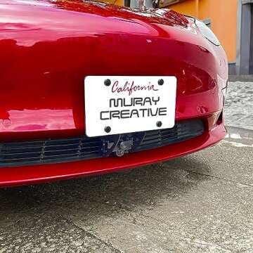 The Original Lockable License Plate Holder for 2020-2024 Tesla Model Y, Front License Plate Bracket Mounting Kit with Anti-Theft Features, No Adhesives License Frame (Streamlined Gen2 Design)