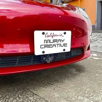 The Original Lockable License Plate Holder for 2020-2024 Tesla Model Y, Front License Plate Bracket Mounting Kit with Anti-Theft Features, No Adhesives License Frame (Streamlined Gen2 Design)