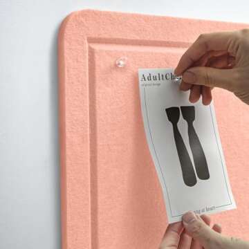 Large Bulletin Board - 48 x 36 Inches, Decorative Felt Pin Board for Wall - 4' x 3' Foldable Photo D...