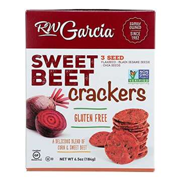 R.W. GARCIA Sweet Beet Crackers | Gluten Free Healthy Snacks