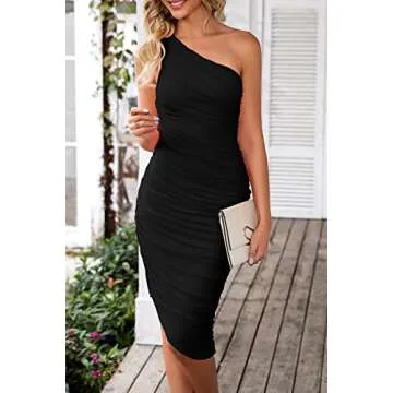 Stylish Women's Ruched Bodycon Dress for Summer Events