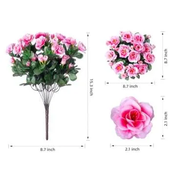 Ivydale Faux Silk Camellia Flowers for Outdoor Decor