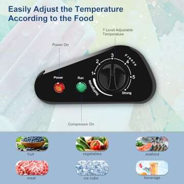 Compact Chest Freezer: 5.0 Cu Ft Storage, Top Door Access, Energy Efficient