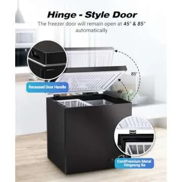 Compact Chest Freezer - 5.0 Cu Ft, Ideal for Home & Office