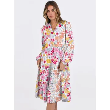 ANRABESS Long Sleeve Dress for Women Spring Fashion