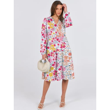 ANRABESS Long Sleeve Dress for Women Spring Fashion