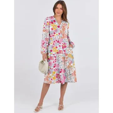 ANRABESS Long Sleeve Dress for Women Spring Fashion