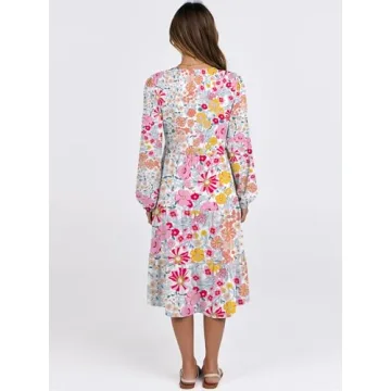 ANRABESS Long Sleeve Dress for Women Spring Fashion