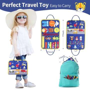 Busy Board for 1 2 3 4 Year Old Toddlers - Preschool Learning Activities Busy Book, Montessori Toys ...