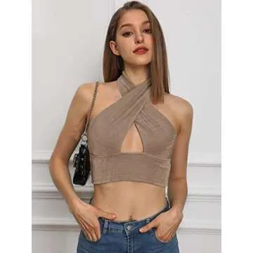 Stylish Dealmore Women's Criss Cross Crop Top