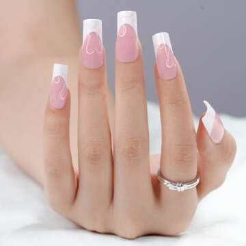 White French Tip Press-On Nails | Jofay Fashion | 320Pcs