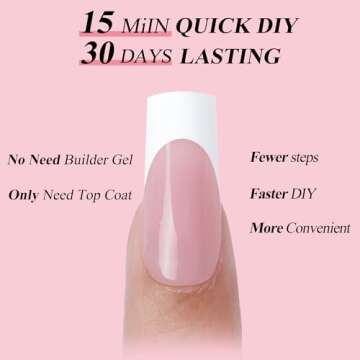 White French Tip Press-On Nails | Jofay Fashion | 320Pcs