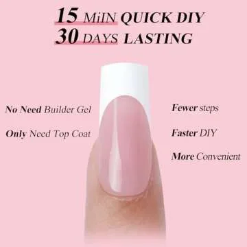 White French Tip Press-On Nails | Jofay Fashion | 320Pcs