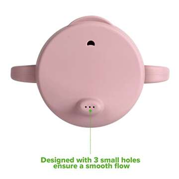 haakaa Silicone Sip-N-Snack Cup, Toddlers Sippy Cup&Snack Container 2-in-1, BPA Free Training Cup for Baby 6 Month+, 8 Oz (Blush)