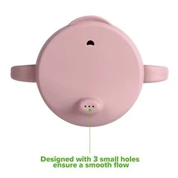 haakaa Silicone Sip-N-Snack Cup, Toddlers Sippy Cup&Snack Container 2-in-1, BPA Free Training Cup for Baby 6 Month+, 8 Oz (Blush)