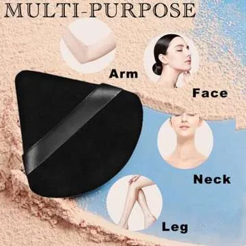 8 Pieces Triangle Powder Puff with 4 Travel Cases, Triangle Makeup Puff, Powder Puffs, Reusable Velour Cosmetic Foundation Blender Sponge for Loose Powder Body Powder, Beauty Makeup Tools (4 colors)