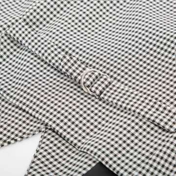 GRACE KARIN Lightweight Plaid Waistcoat Jacket for Women Sleeveless V-Neck Racerback Outwear(M, Black-White Plaid)