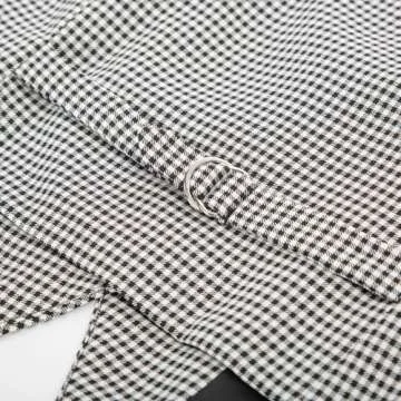 GRACE KARIN Lightweight Plaid Waistcoat Jacket for Women Sleeveless V-Neck Racerback Outwear(M, Black-White Plaid)